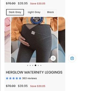 Her glow maternity leggings with belly support 2XL